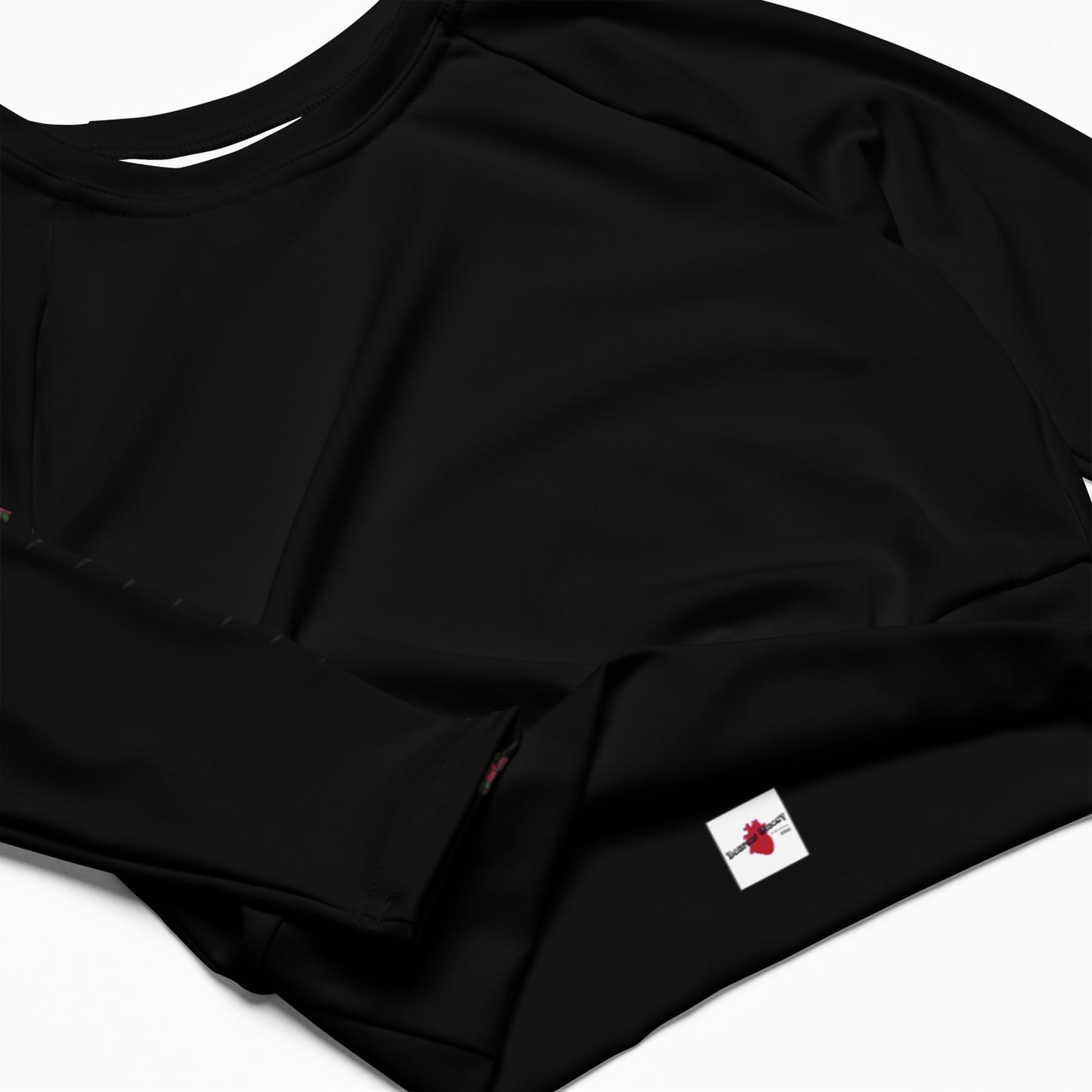 Such is Life and Death - Recycled long-sleeve crop top