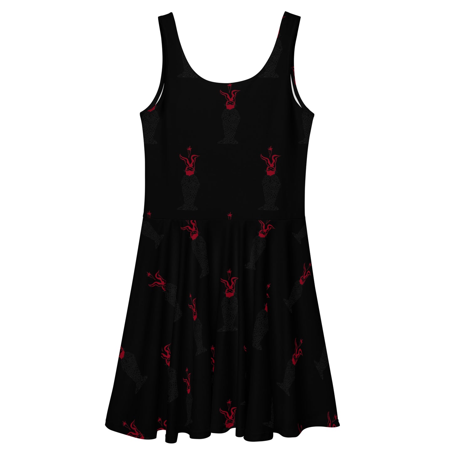 Down the Rabbit Hole (RED) - Skater Dress