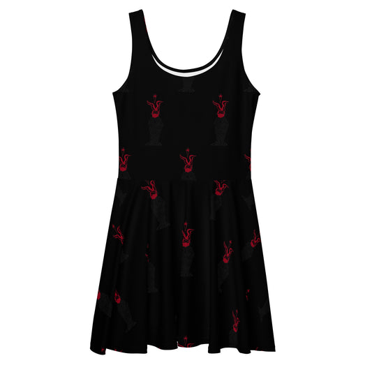 Down the Rabbit Hole (RED) - Skater Dress