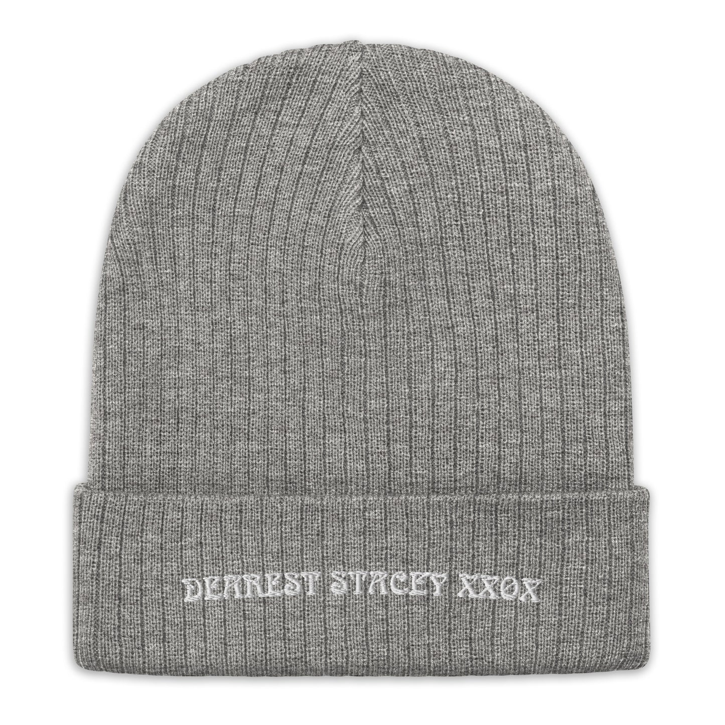 Dearest Stacey - Ribbed knit beanie